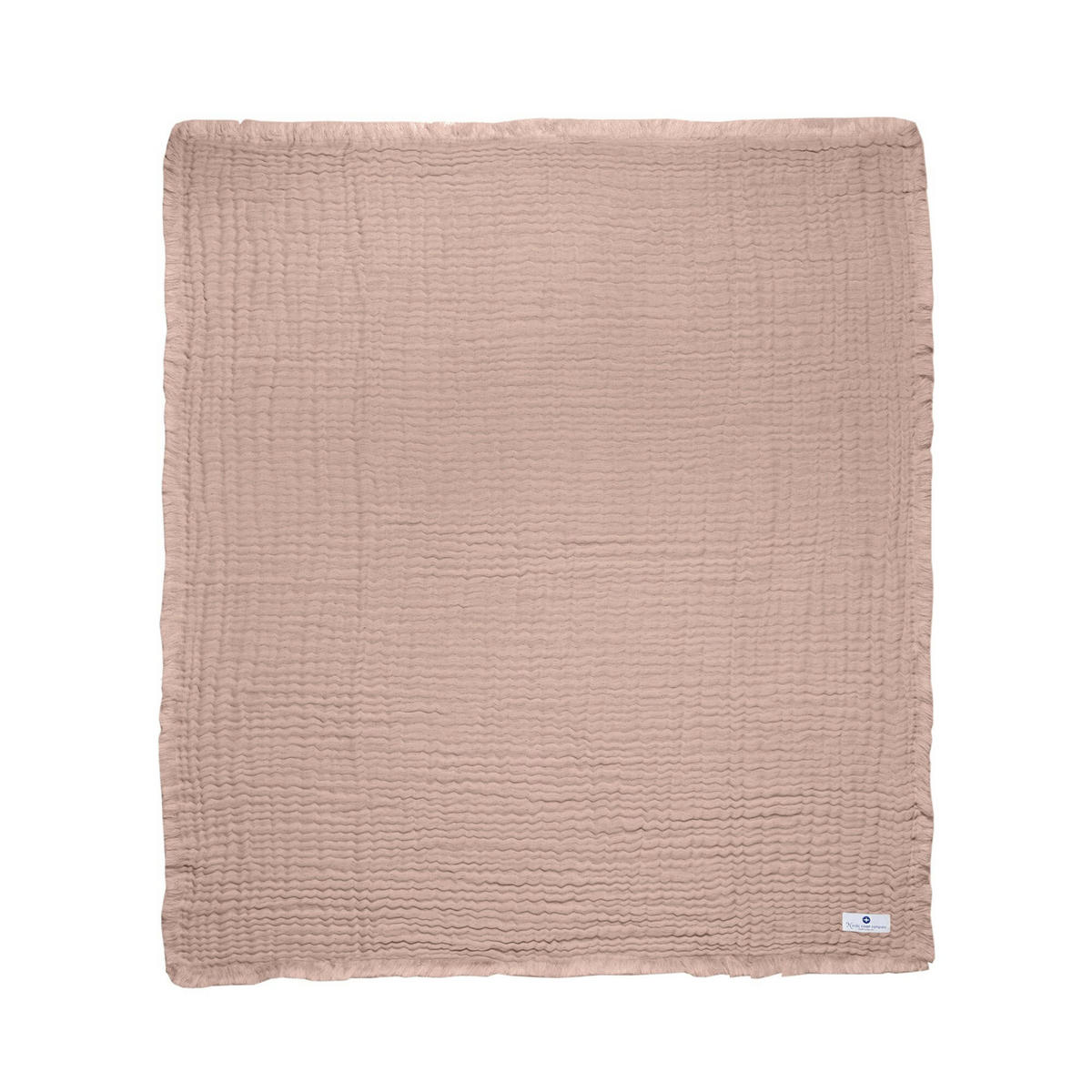 MUSSELINDECKE Altrosa Fransen - Altrosa, Textil (80/80cm) - nordic coast company