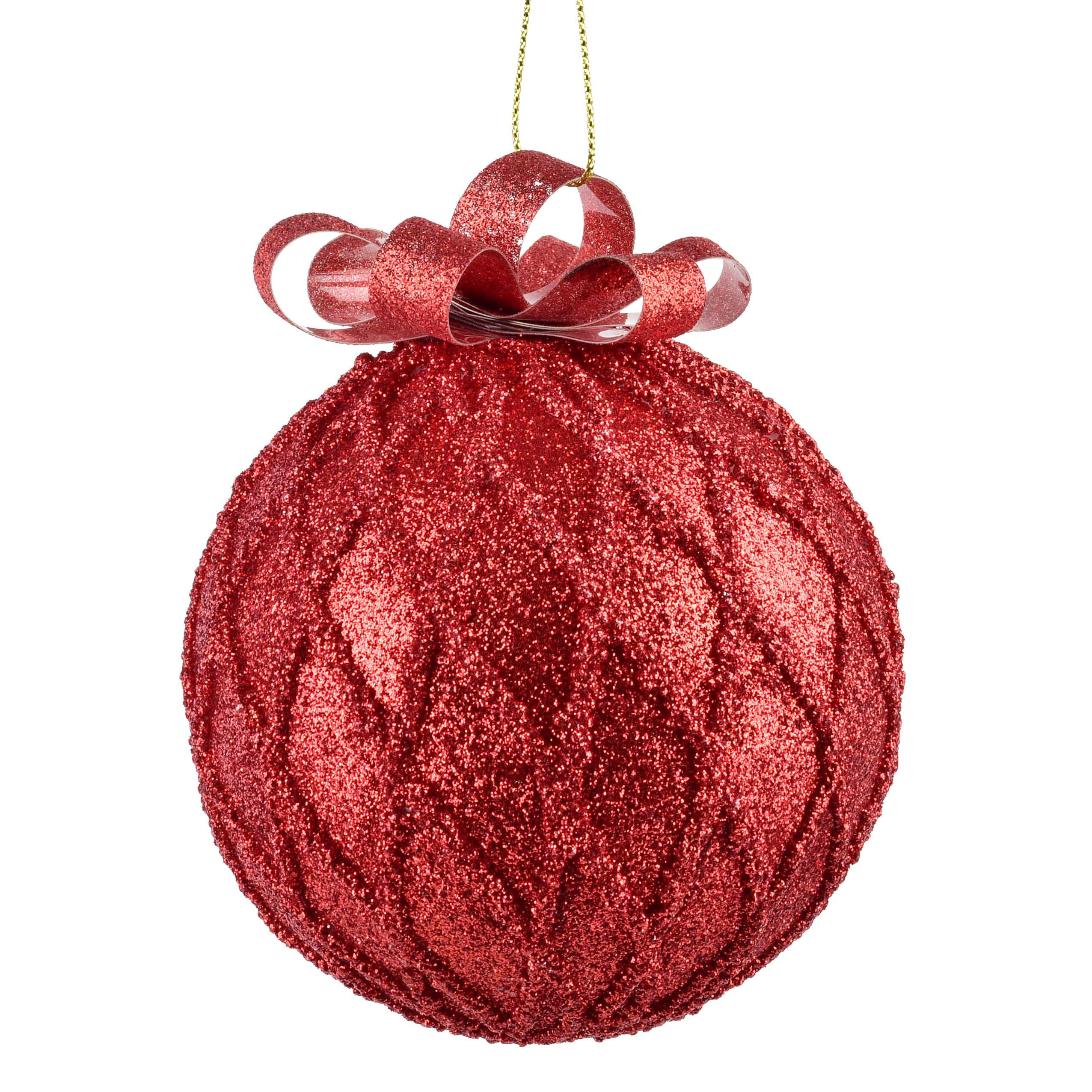 CHRISTBAUMKUGEL SANTA LILA Styropor - Rot, Kunststoff (12/12/14cm) - Mondex