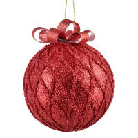 CHRISTBAUMKUGEL SANTA LILA Styropor - Rot, Kunststoff (12/12/14cm) - Mondex