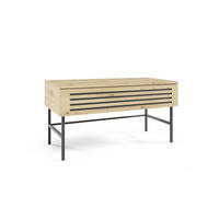 COUCHTISCH Svaar Eiche Artisan 80 / 40 / 40cm - Schwarz/Braun, Holz/Holzwerkstoff (40/80/40cm) - Feldmann-Wohnen