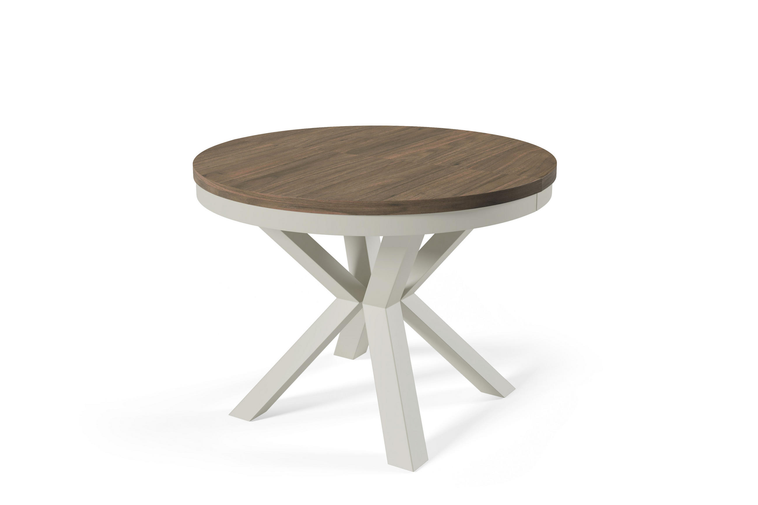ESSTISCHE NORVIX - Kaschmir/Nussbaumfarben, Holzwerkstoff (120/120/76cm) - Meblini