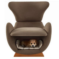 DESIGNER-SESSEL WALHAI-OPTIK, KRATZFEST, HAUSTIER-FREUNDLICH - Braun, Textil (66.04/45.72/66.04cm)