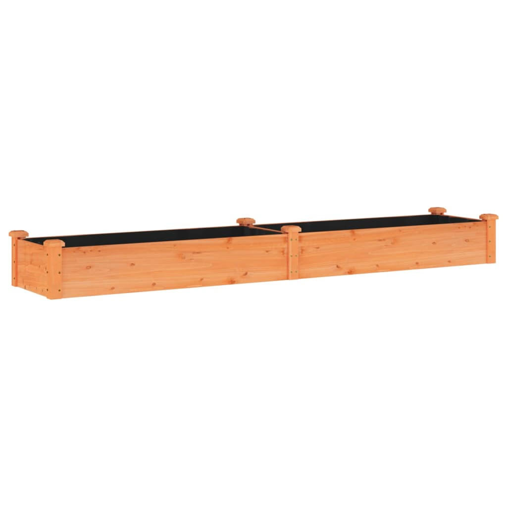 HOCHBEET mit Einsatz Braun 240x45x25 cm Massivholz Tanne - Braun, Holz (45/25/240cm) - furnicato