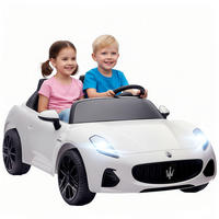 ELEKTROAUTO DE-06176 2-Sitzer mit Fernbedienung und LED Weiß - Weiß, Kunststoff/Metall (120/72/50cm) - ComfortXL
