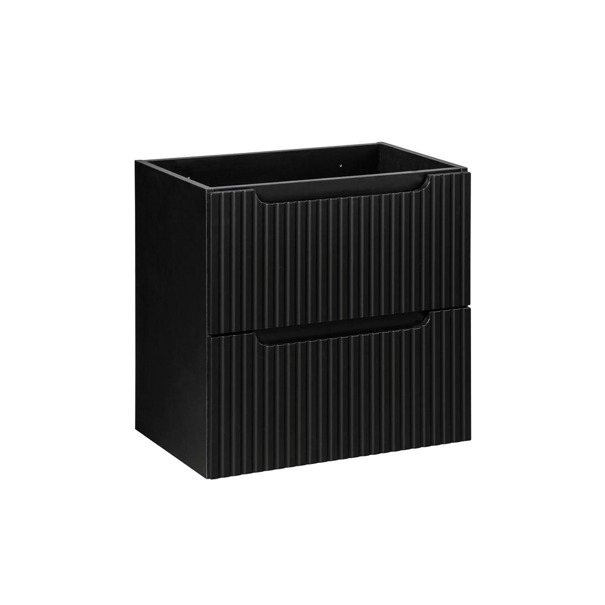 WASCHTISCHUNTERSCHRANK 60cm Riva Schwarz - Schwarz, Holzwerkstoff (60/57/40cm) - Petits-meubles