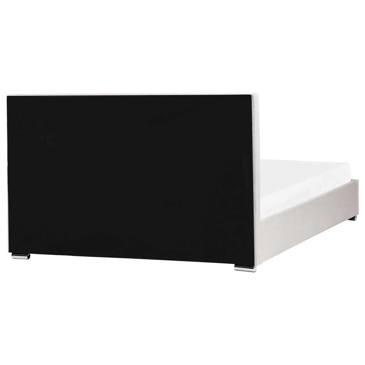 BETT mit Stauraum 180/200 cm Hellbeige Rouen - Beige, Textil (180/200cm) - Beliani