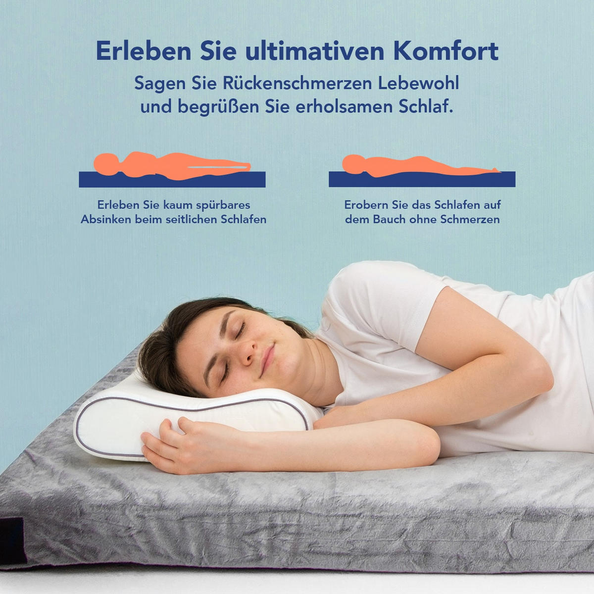 MATRATZE Komfort Universal Memory Foam - Grau, Textil (200/90cm) - KomfortKissen