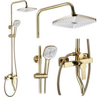 DUSCHGARNITUR Rea Argus Gold - Goldfarben, Metall (23/144/44cm) - REA