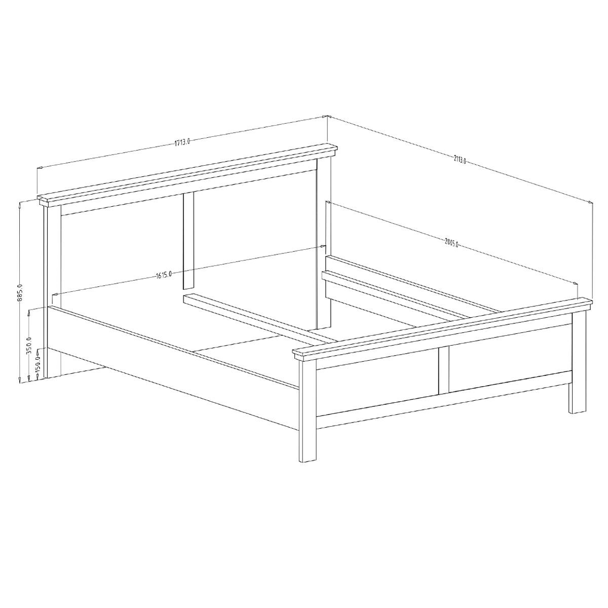 POSTEL 160/200 Martin Zelená a dřevo - zelená barva, kompozitní dřevo (160/200cm) - Petits-meubles