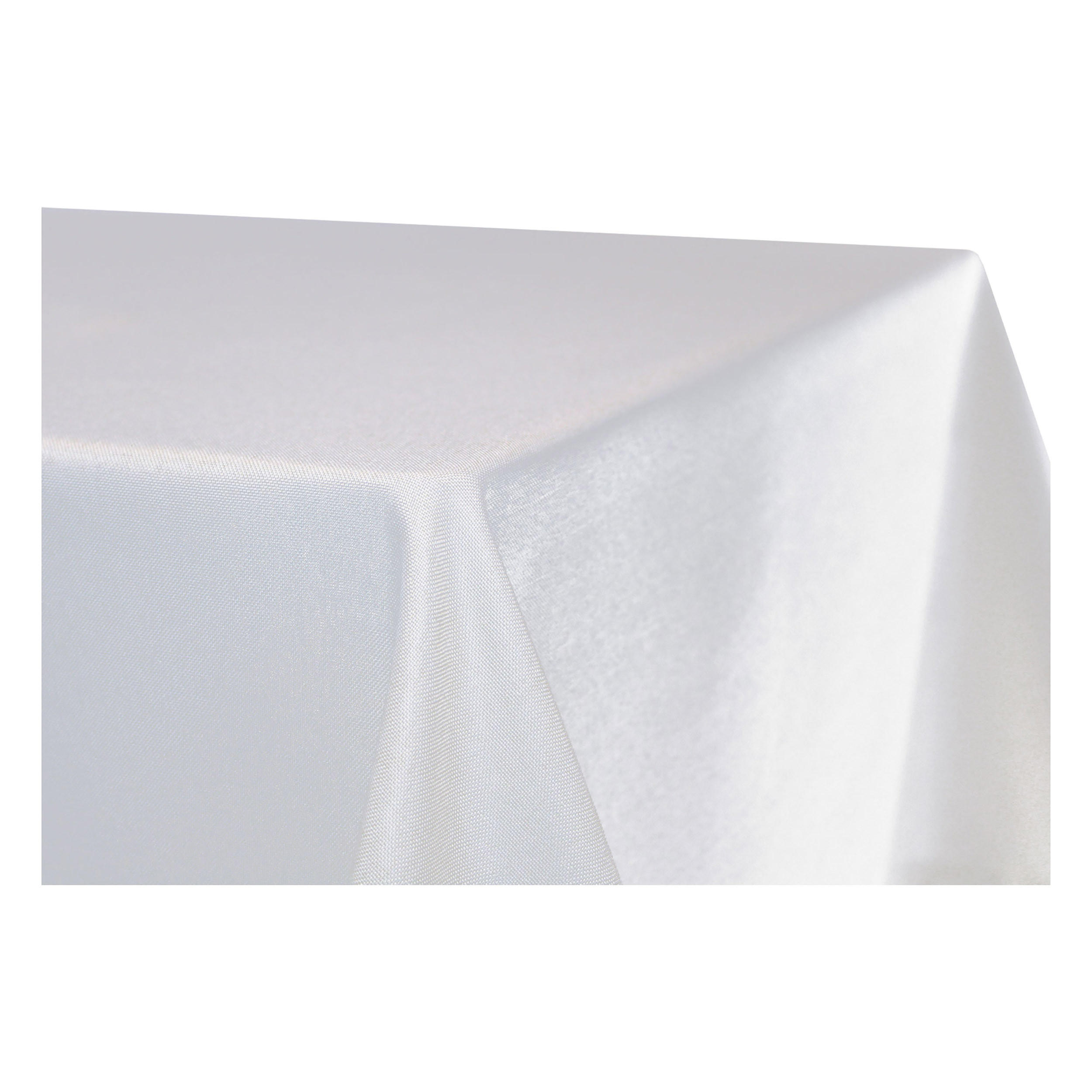 TISCHDECKE Leinenoptik 110/220 cm eckig Weiß - Weiß, Textil (110/220cm) - TiborTex