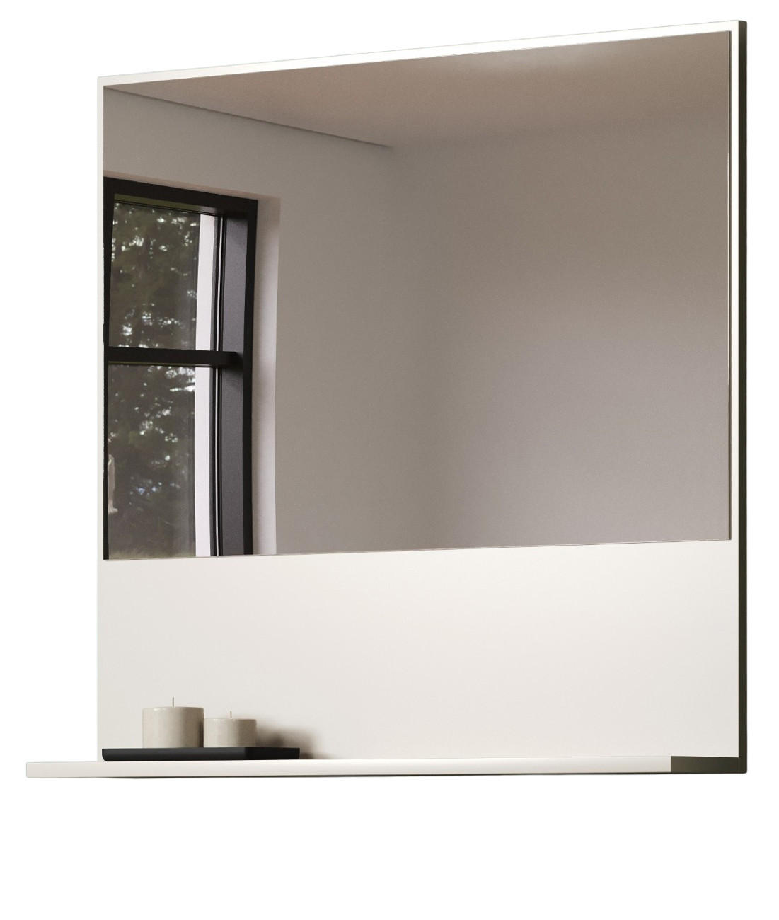 BADSPIEGEL Sand 80 cm, Badezimmer Spiegel mit Ablage - Kaschmir, Glas/Holzwerkstoff (80/74/14cm) - Top.Furn