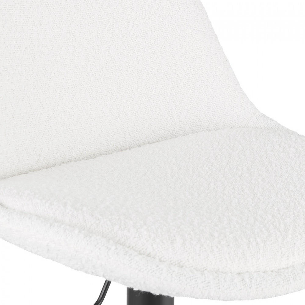 BARHOCKER Weiß 48x123x55cm - Schwarz/Weiß, Textil/Metall (48/123/55cm) - AlterEgo