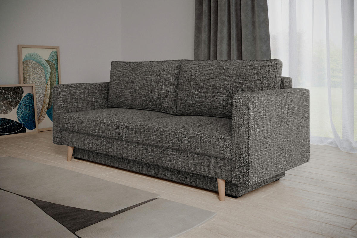 SCHLAFSOFA - Marbella - Anthrazit (IMO 60) - Anthrazit, Holz (230/90/97cm) - Möblo