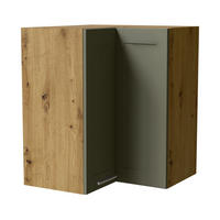 ECKHÄNGESCHRANK Oslo W12/60 Eiche Artisan / Reed Green Matt 60 / 60 / 72cm - Eiche Artisan/Grün, Holz/Holzwerkstoff (60/72/60cm) - Feldmann-Wohnen