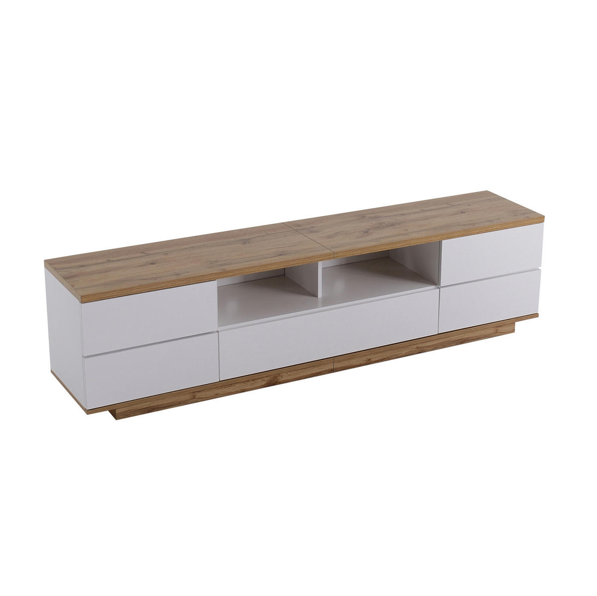TV-SCHRANK mit 5 Türen 180 cm MDF Weiß - Weiß, Holzwerkstoff (38/46/180cm) - Beauniv