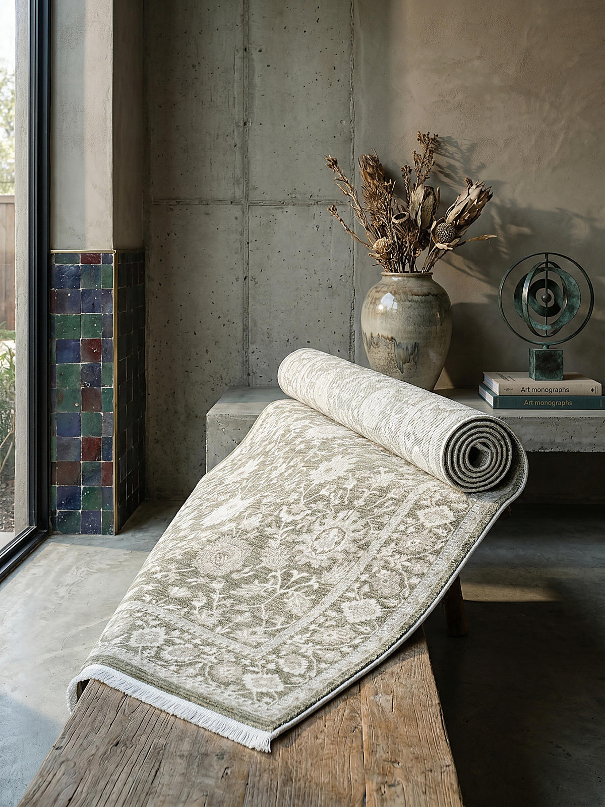 TEPPICHLÄUFER Orientalisch SCRIVIA Polypropylen Grün 80 x 150 cm - Grün, Textil (80/150cm) - KADIMA DESIGN