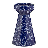 KERZENHALTER Speckle für Stumpenkerzen - Blau, Keramik (12/20/12cm) - BUTLERS