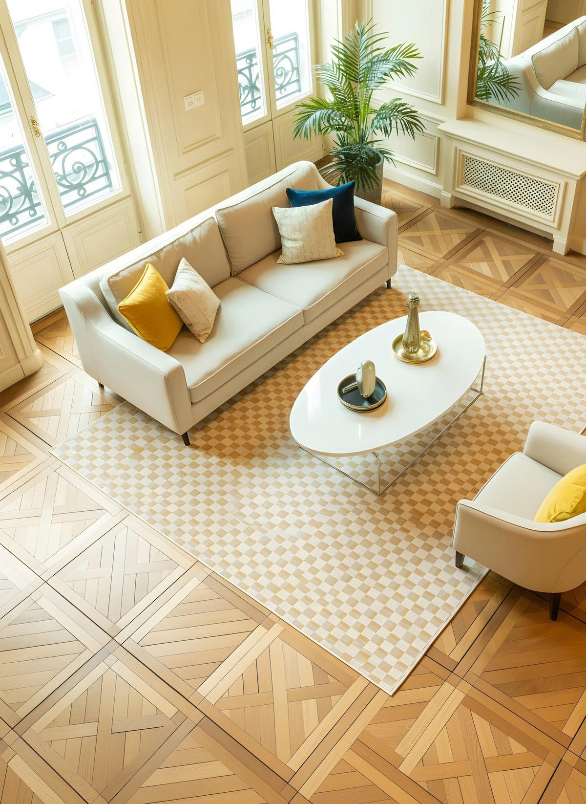 DESIGN Teppich für Innen und Außen gelb - Gelb, Textil (160/230cm) - AFK Living