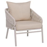 ZAHRADNÍ ŽIDLE Krémově bílá - bílá, kov (64/67/70cm) - MCW