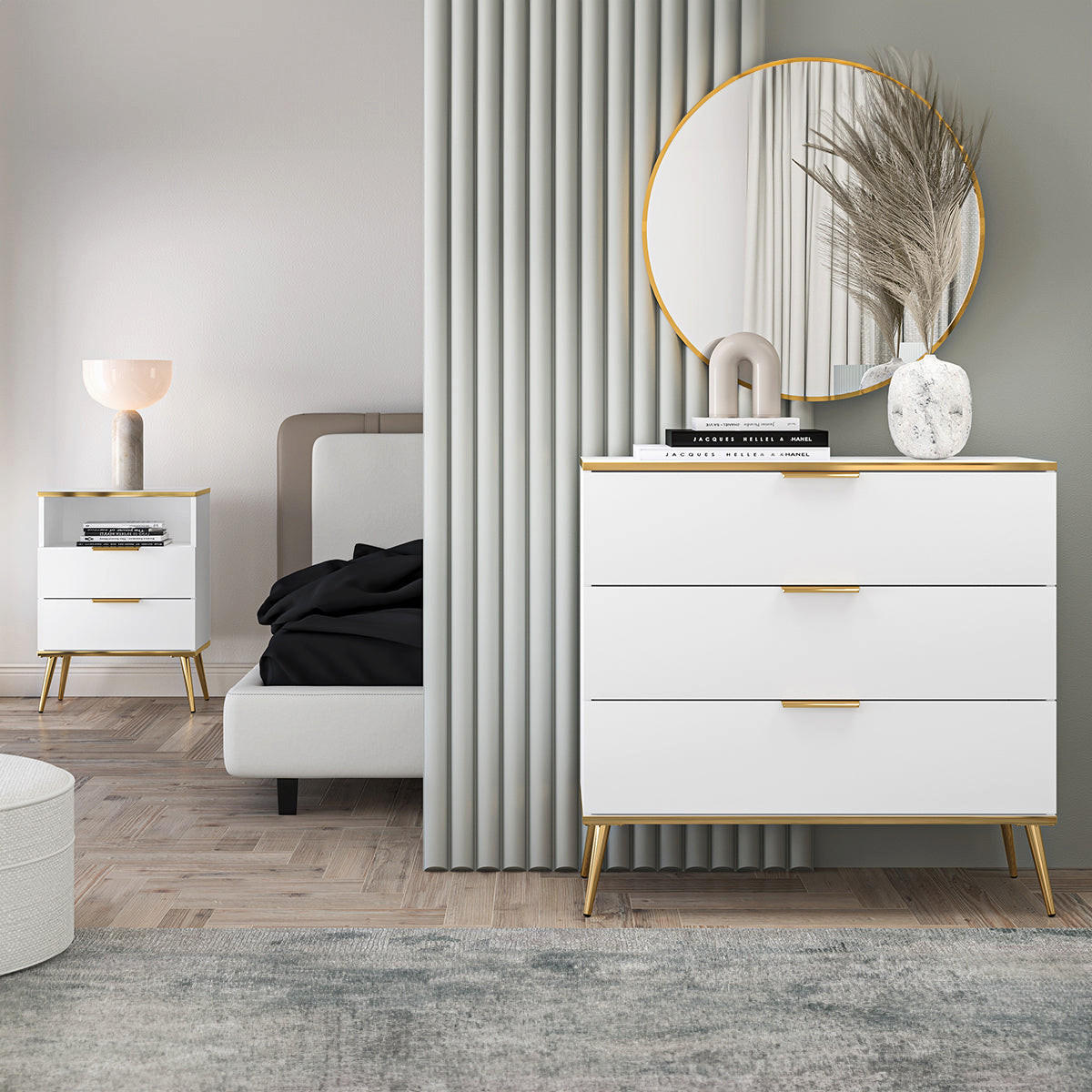 KOMMODE Zora Weiß - Weiß, Holzwerkstoff (92/88/40cm) - Petits-meubles