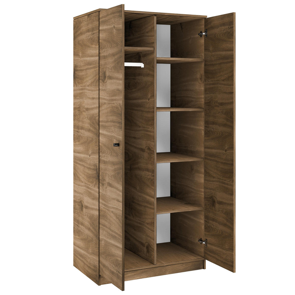 DREHTÜRENSCHRANK NESTOS 80/190/56cm 2-türig Braun - Braun, Holzwerkstoff (80/190/56cm) - MASSENO