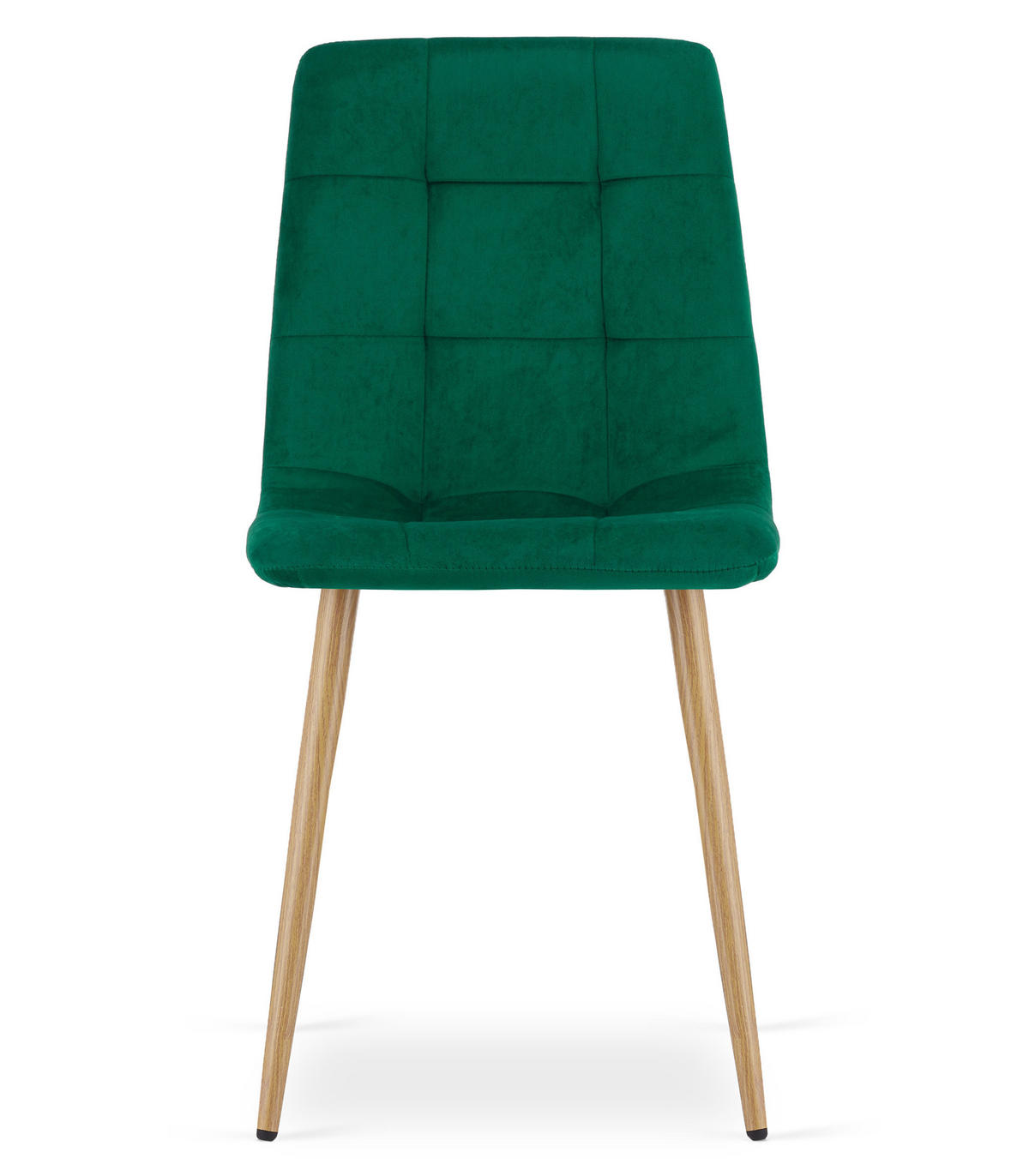 ESSZIMMERSTUHL 2-er Set PYRA dunkelgrüner Sitz, Beine in Holzfarbe - Dunkelgrün/Eichefarben, Textil (45/87/50.5cm) - Valora