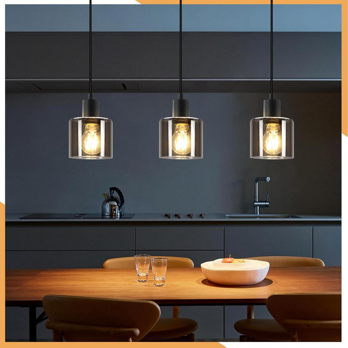 PENDELLEUCHTE Nathaniel 68/11/195 cm - Schwarz, Metall (68/11/195cm) - ZMH