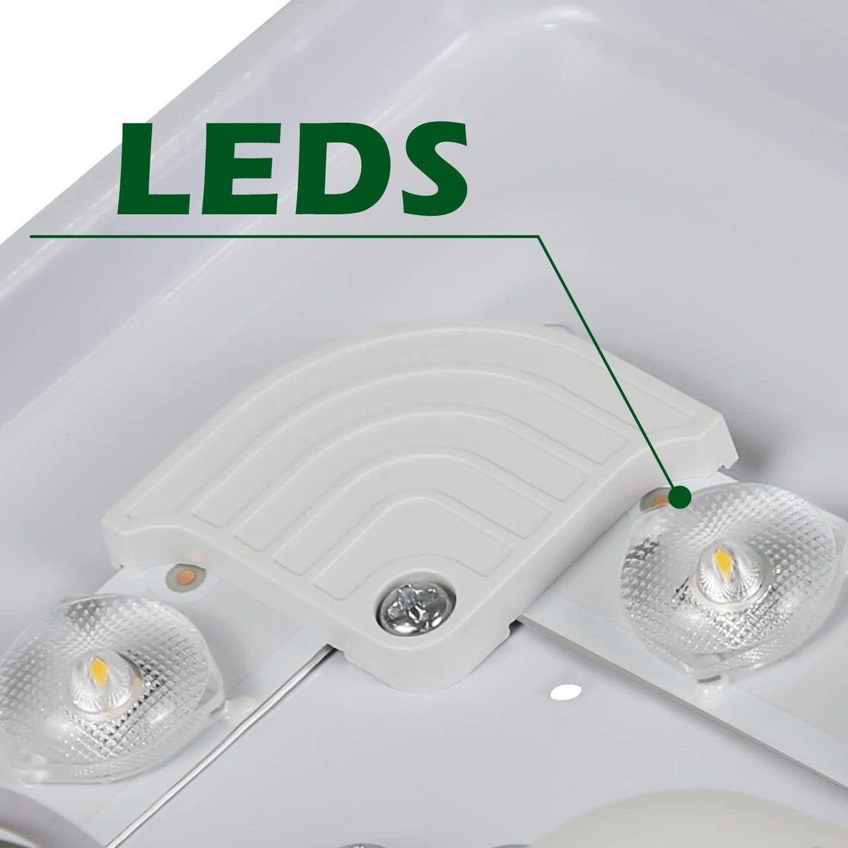 LED-DECKENLEUCHTE Loki 21/19/4cm - Weiß, Kunststoff (21/19/4cm) - ZMH