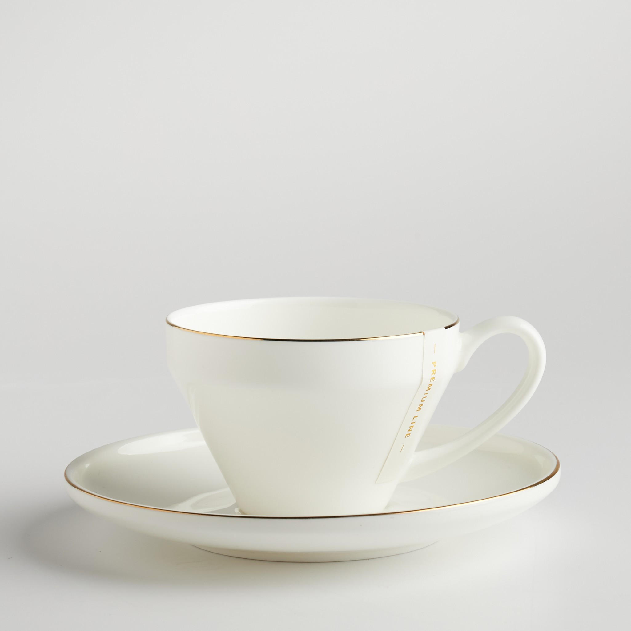 TASSE MIT UNTERTASSE Simply - Weiß, Keramik (0.17L) - home&you