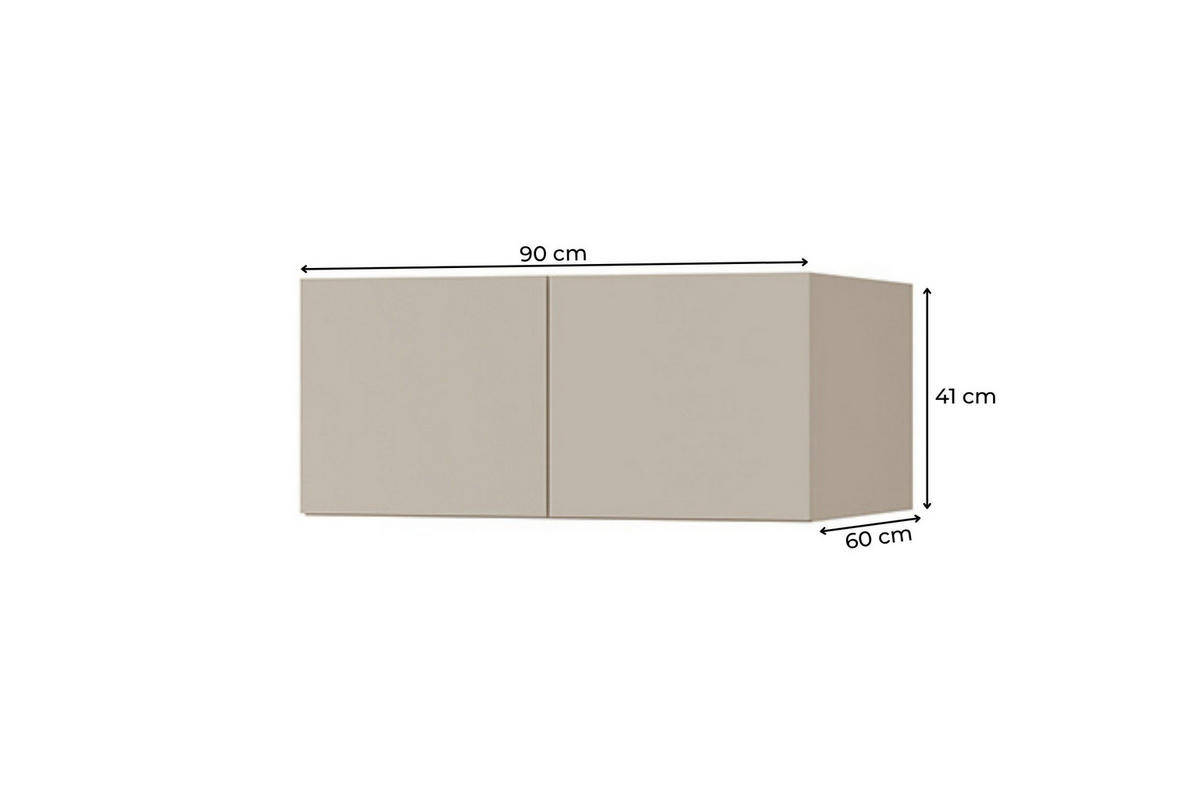 AUFSATZSCHRANK LIMA 18 90/41/60 cm in Kaschmir - Kaschmir, Holzwerkstoff (90/42/60cm) - Deine Möbel 24