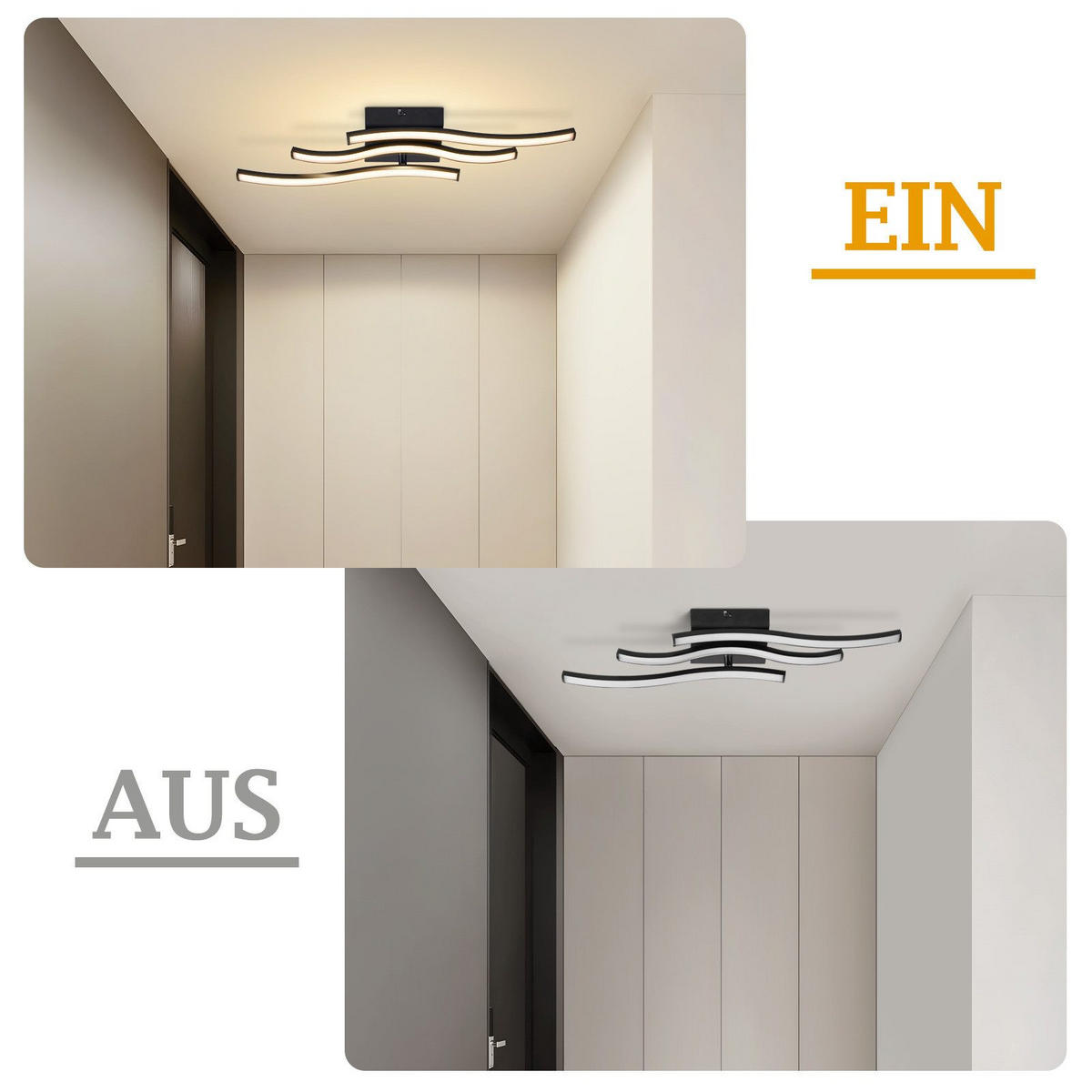 LED závěsné světlo Christine III 52/12/8 cm - černá, plast (52/12/8cm) - Nettlife
