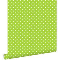 TAPETE Punkte 53 cm x 10.05 m - Grün, Papier (53/0.1cm) - ESTAhome