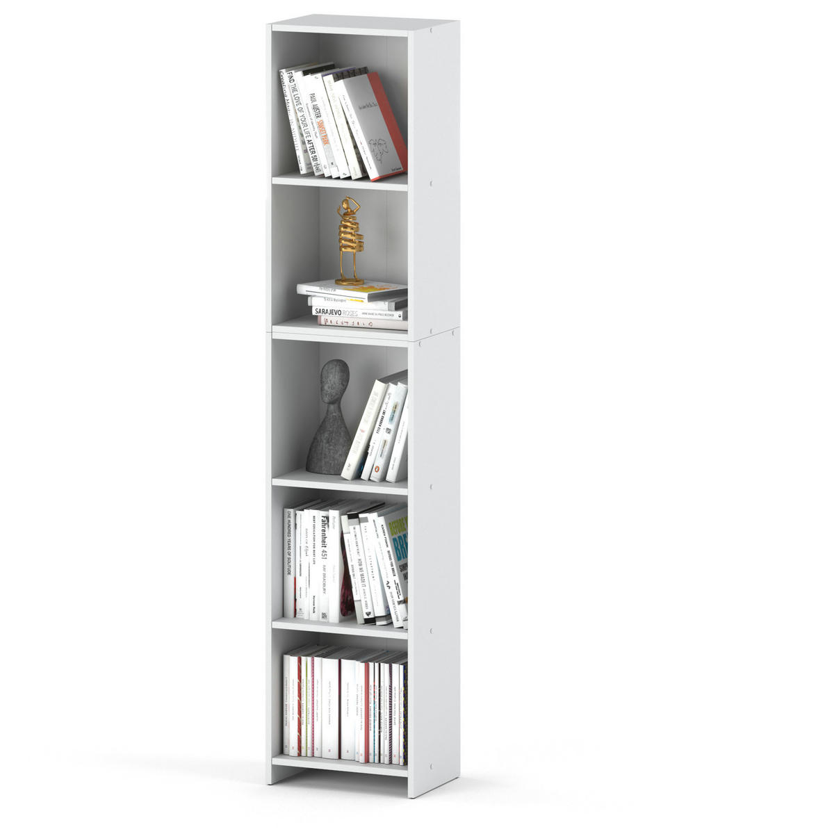 BÜCHERREGAL - weiß - Weiß, Holz (40/189.4/30.4cm) - Stiv Meble
