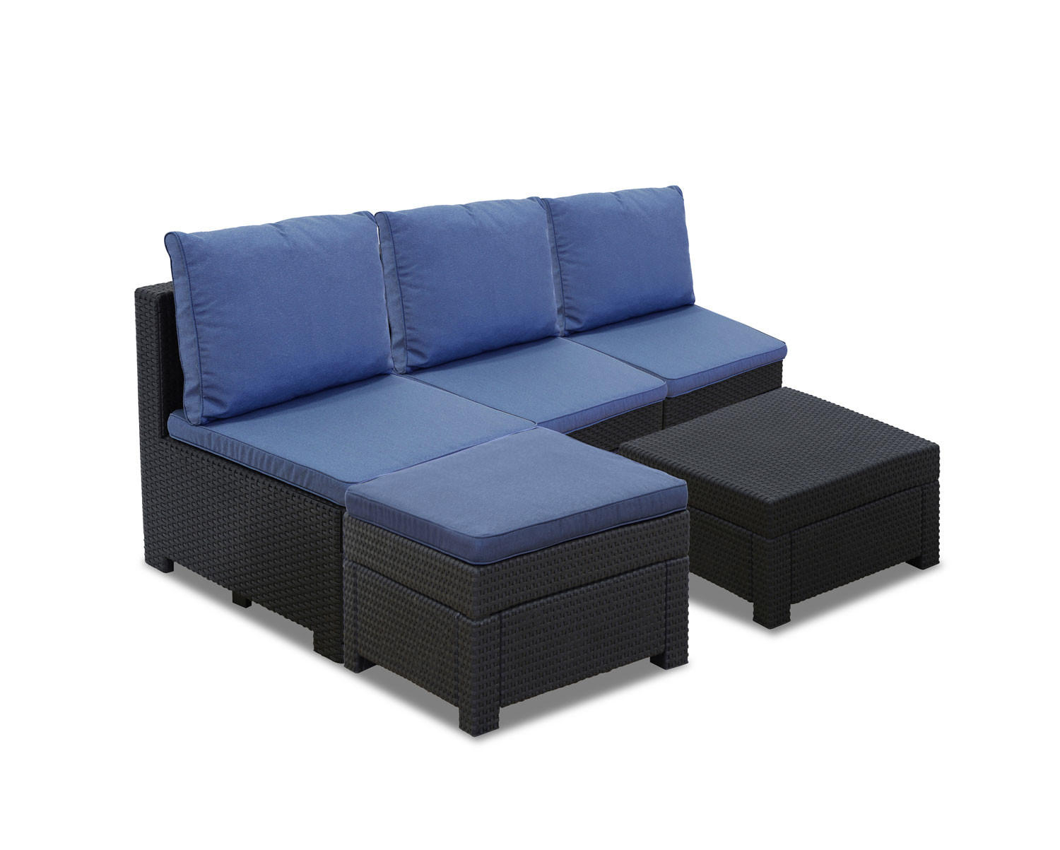 LOUNGEMÜBEL SET Provence inkl. Ecke und Kaffeetisch - Anthrazit, Textil - Keter