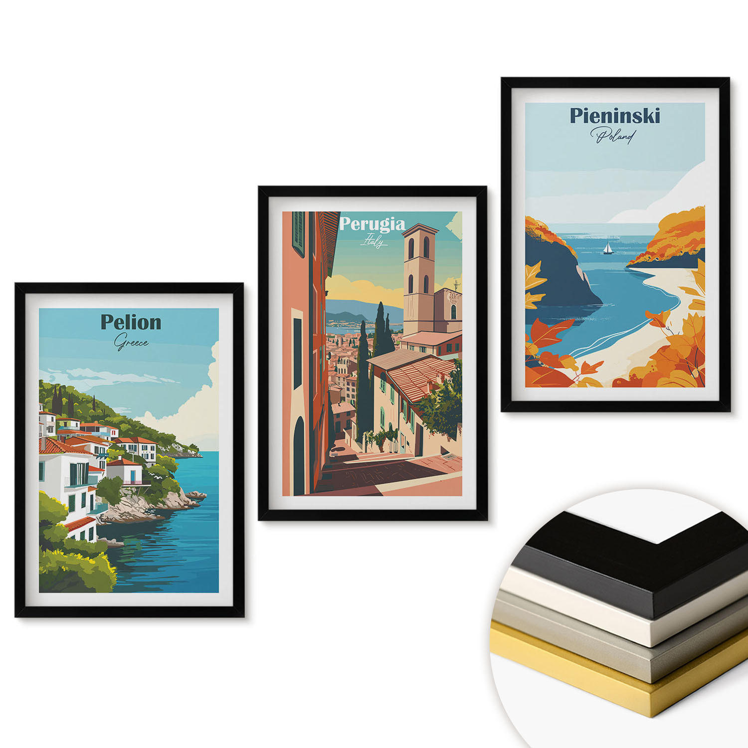 ArtPrintCave Wandbilder Schwarz 40x60 cm