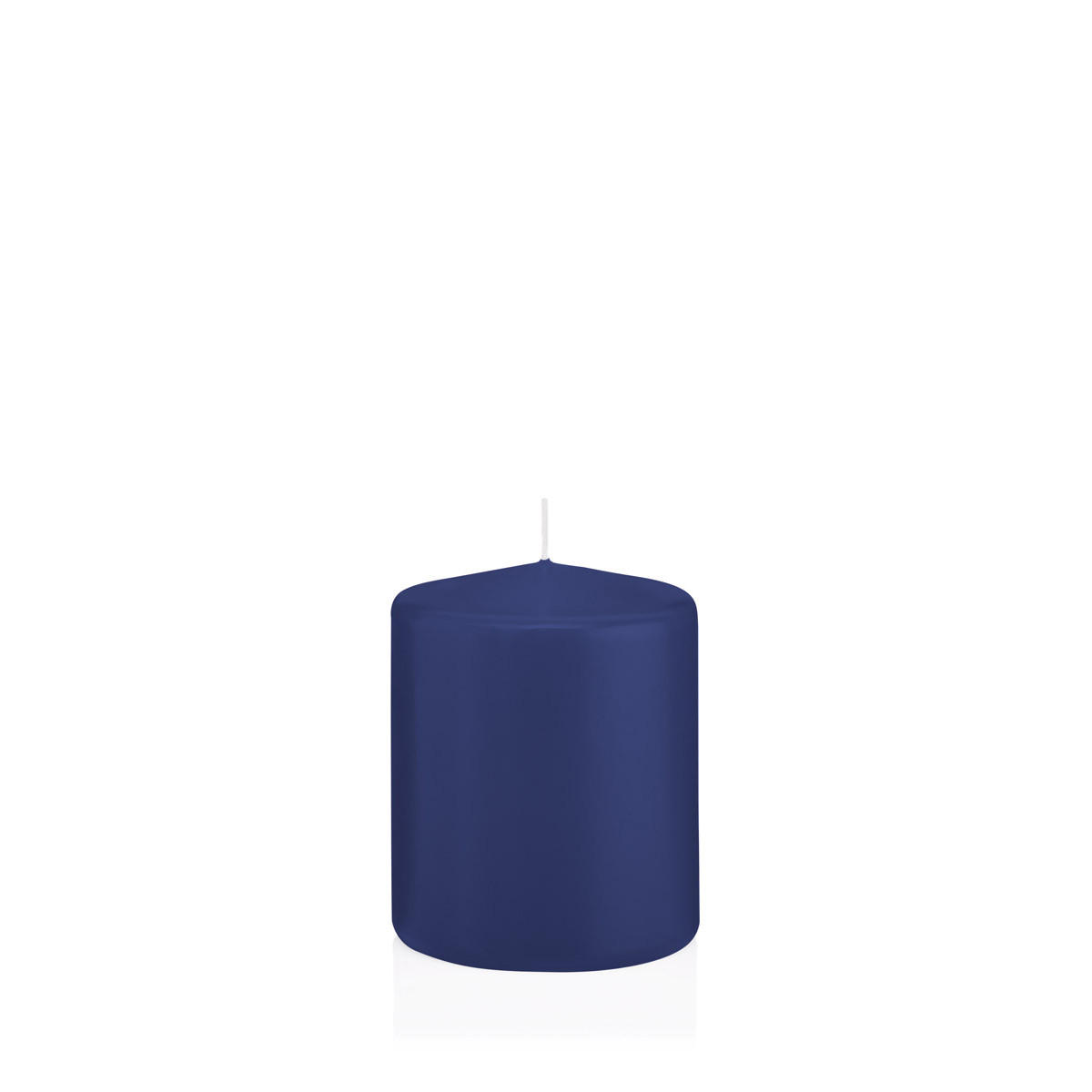 STUMPENKERZEN Dunkelblau Ø 78 x 100 mm, 8 Stück - Dunkelblau, Paraffin (8/10cm) - Wiedemann Kerzen