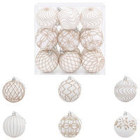WEIHNACHTSKUGELSET XL 18 -teilig 8 cm Weiß Polystyrol - Weiß, Kunststoff (8/8/8cm) - vidaXL