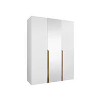 DREHTÜRENSCHRANK Mila II 150 - Goldfarben/Schwarz, Holzwerkstoff/Kunststoff (150/202/52cm) - MIRJAN24