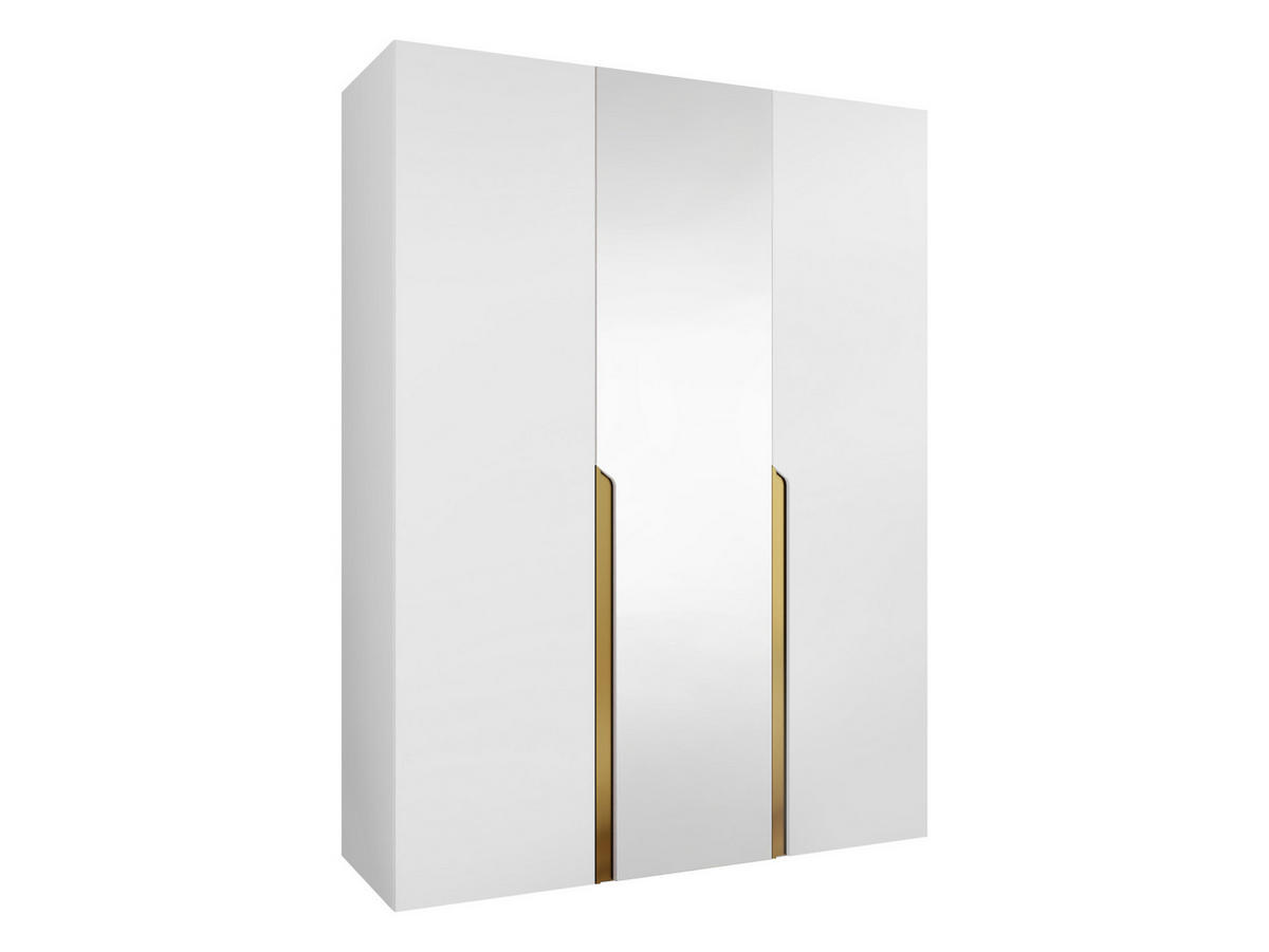 DREHTÜRENSCHRANK Mila II 150 - Goldfarben/Schwarz, Holzwerkstoff/Kunststoff (150/202/52cm) - MIRJAN24