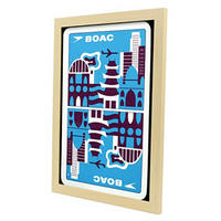 POSTER Boac-Fluggesellschaft A3 Rahmen Aus Hellem Holz - Beige, Papier (29.7/5/42cm) - Nacnic