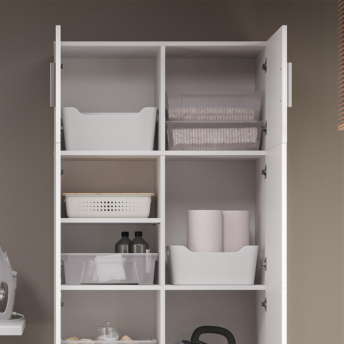 AKTENSCHRANK Ingo Weiß 80 x 182.4 cm mit Schrankaufsatz und Schublade - Weiß, Holzwerkstoff (80/182.4/37cm) - Vicco