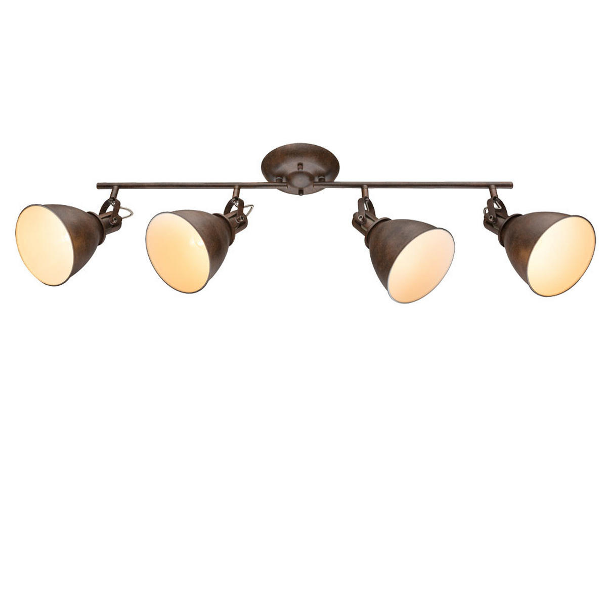 DECKENLEUCHTE Metall Rost Braun - Braun, Metall (80/15/20cm) - Globo Lighting