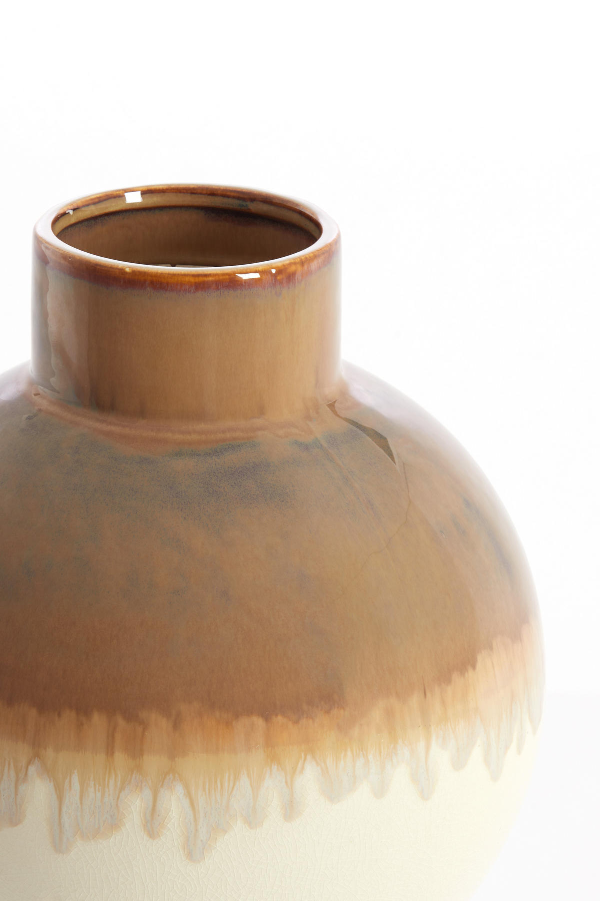 VAZE Zelata Weiß 34/34/46 cm - Weiß, Keramik (46cm) - Light & Living