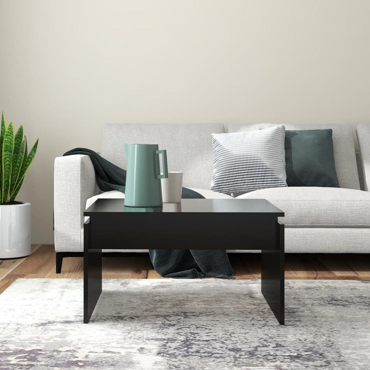 COUCHTISCH Schwarz 68x50x38 cm Holzwerkstoff - Schwarz, Holzwerkstoff (68/50/38cm) - furnicato