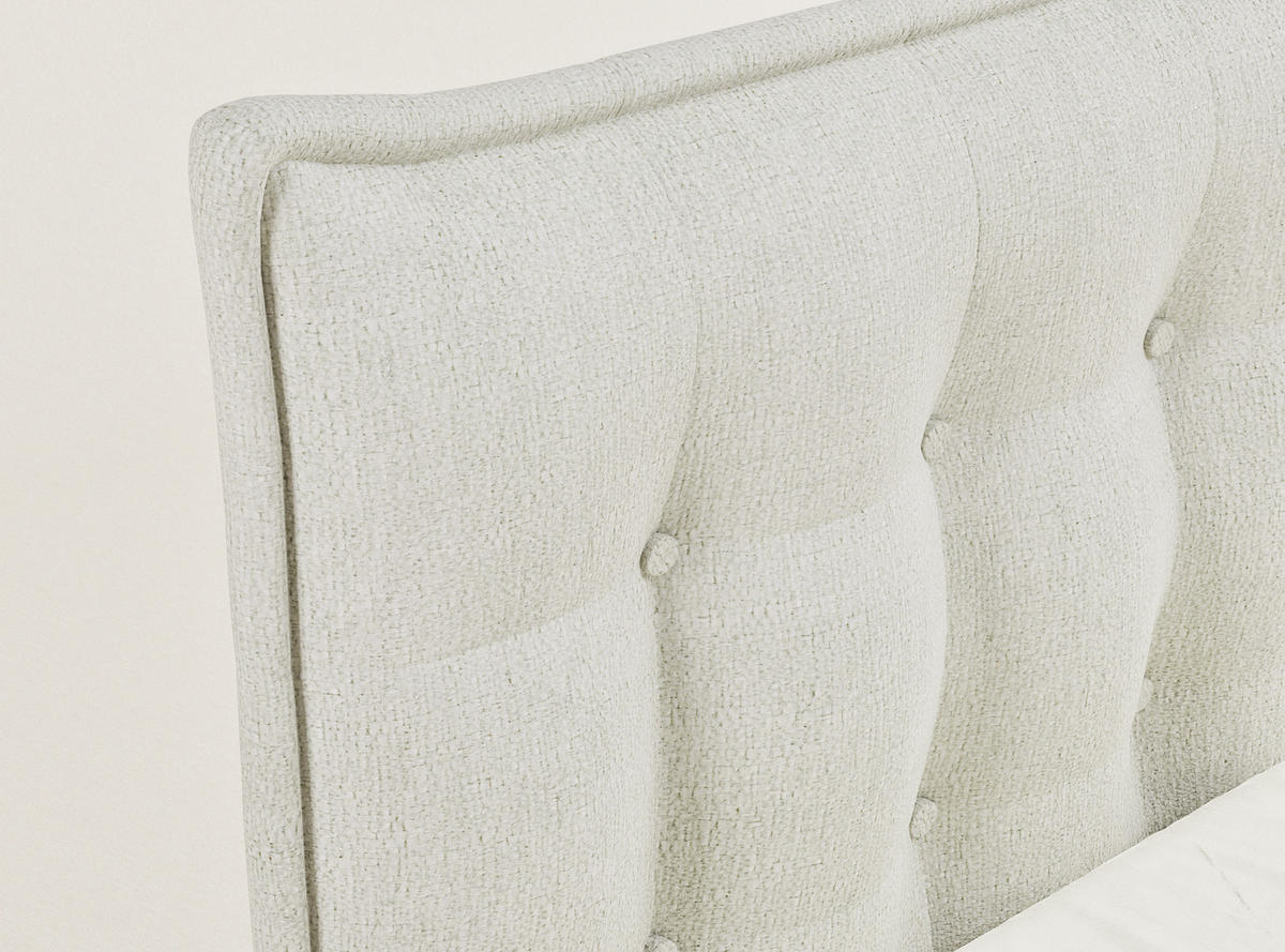 BOXSPRINGBETT Fatu 200/200 cm, in Creme, Bettkasten, Matratze, Topper - Creme/Schwarz, Holz/Holzwerkstoff (200/200cm) - Maison de Reve