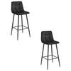 BARHOCKER 2-er Set TEOTO schwarzer Sitz, schwarze Basis - Schwarz, Textil (43.5/104/32.5cm) - Valora