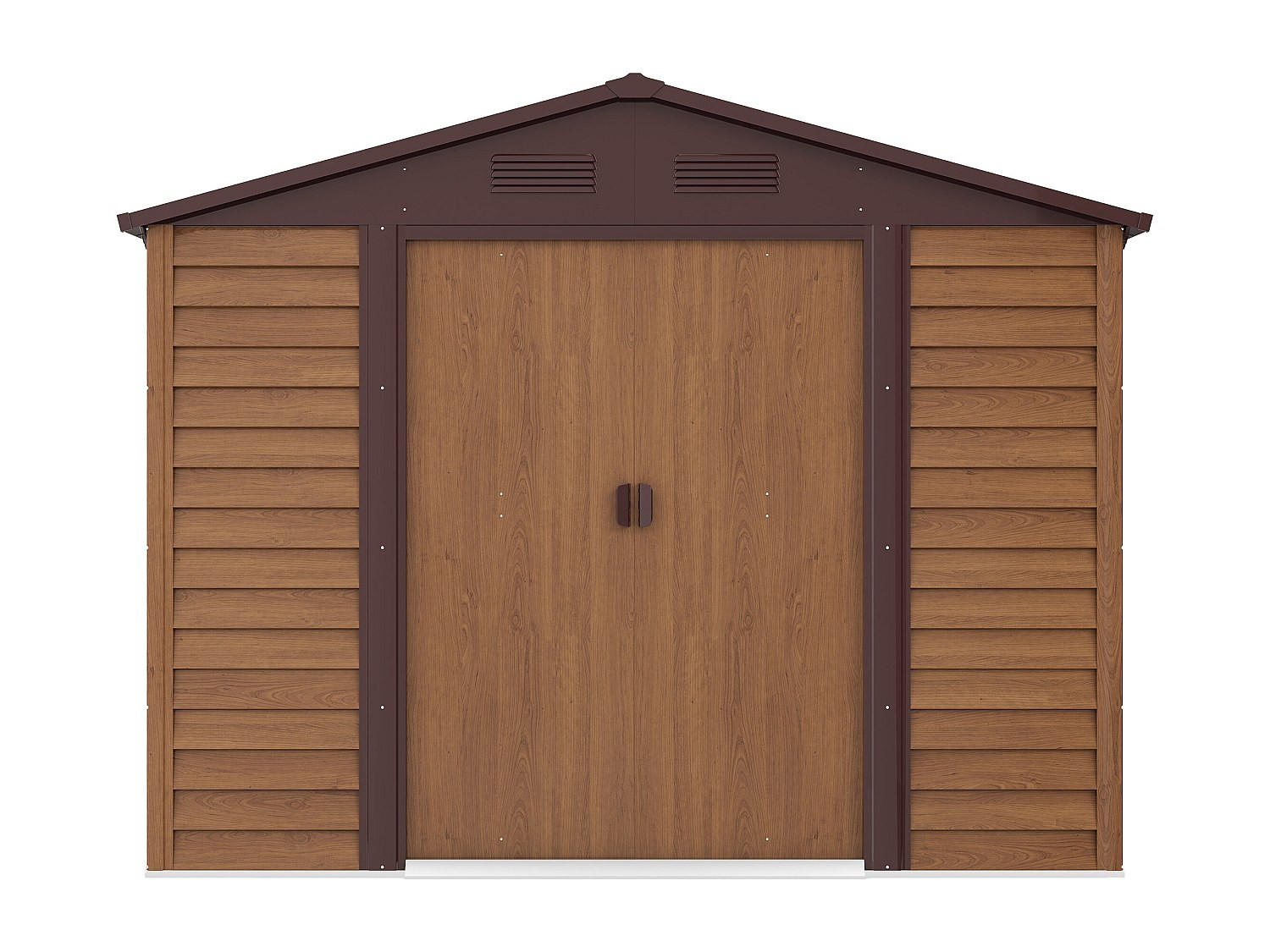 SCHREBERGARTENHAUS - 266 cm x 224 cm - metall - naturfarben dunkel Arsego - Naturfarben, Metall (266/177/224cm) - Vente-Unique
