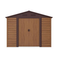 SCHREBERGARTENHAUS - 266 cm x 224 cm - metall - naturfarben dunkel Arsego - Naturfarben, Metall (266/177/224cm) - Vente-Unique