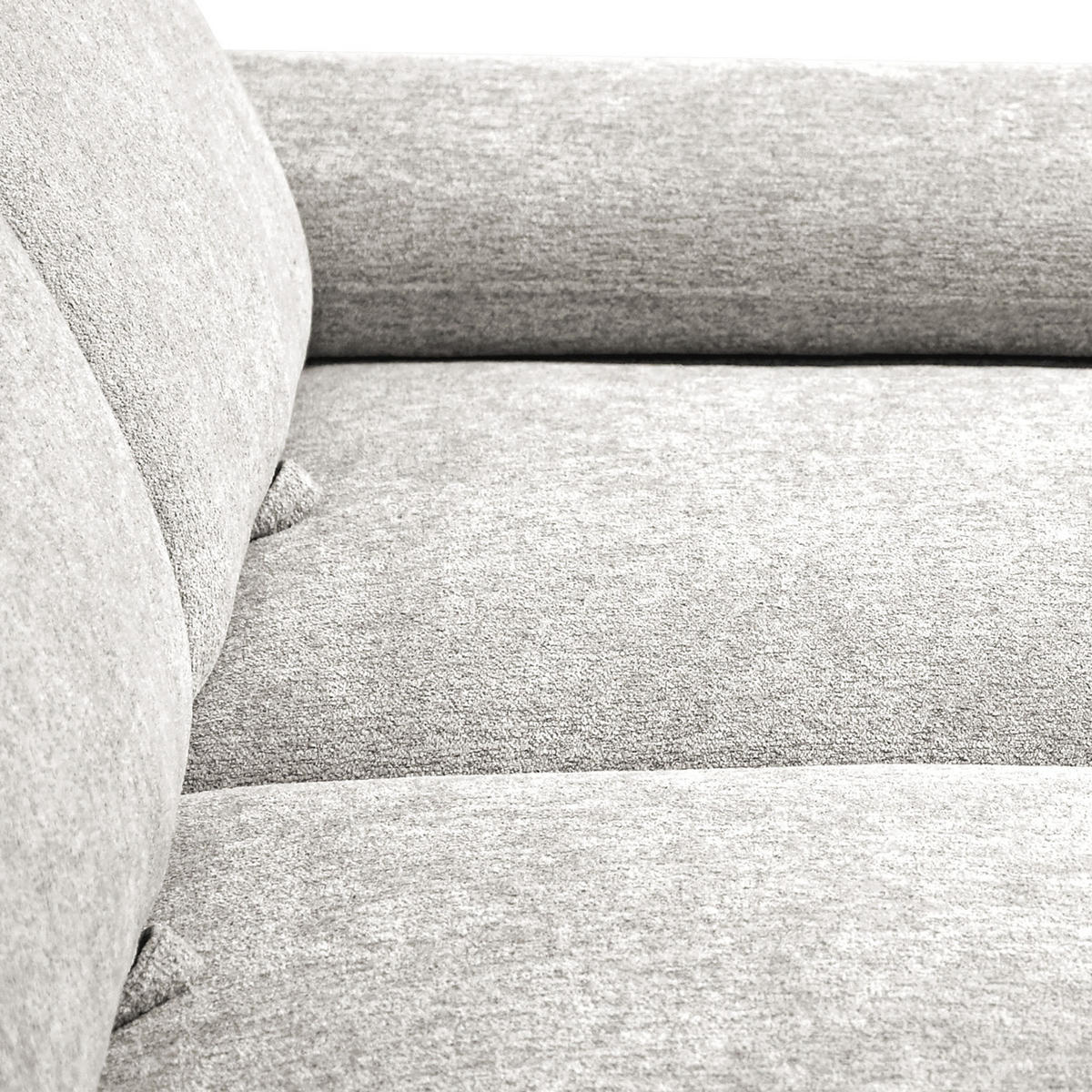 ECKSCHLAFSOFA Sora Mini mit verstellbaren Kopfstützen und Schlaffunktion, Chenille-Stoff, Beige, Rechts - Beige/Schwarz, Textil (190/285cm) - Beautysofa
