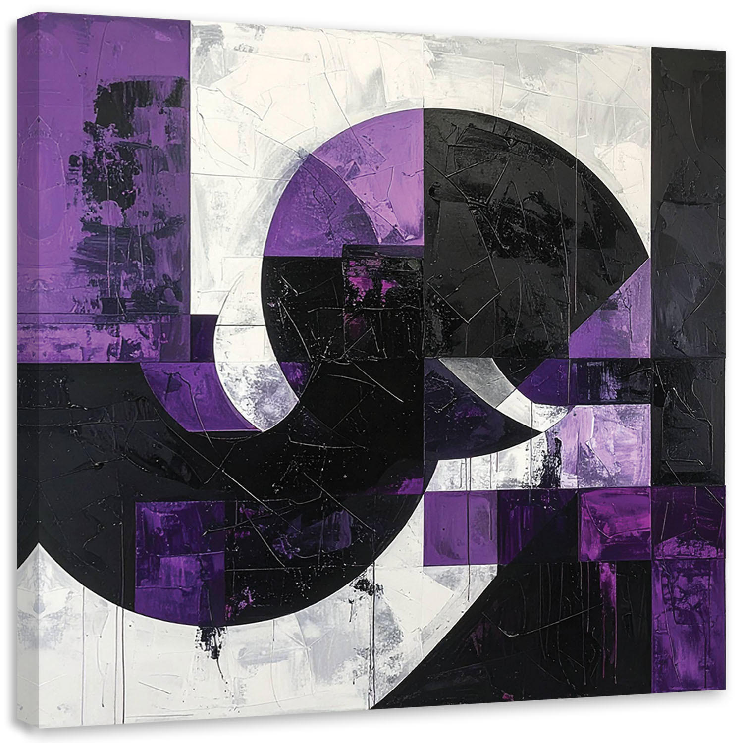 LEINWANDBILD 3D und geometrisch 20x20cm - Lila, Textil (20/20cm) - Feeby